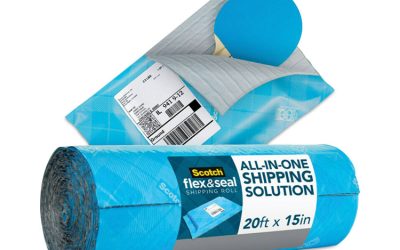 Flex And Seal Shipping Roll, 15″ X 20 Ft, Blue/gray