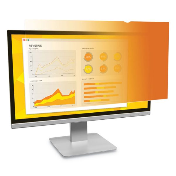 Gold Frameless Privacy Filter for 24" Widescreen Flat Panel Monitor, 16:9 Aspect Ratio