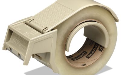 Compact And Quick Loading Dispenser For Box Sealing Tape, 3″ Core, For Rolls Up To 2″ X 50 M, Gray