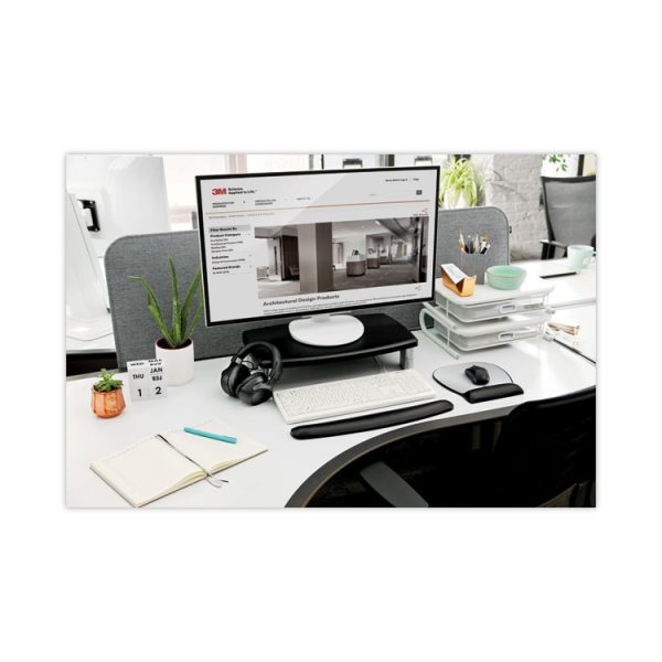 Extra-Wide Adjustable Monitor Stand, 20" X 12" X 1" To 5.78", Silver/black, Supports 40 Lbs - Image 9