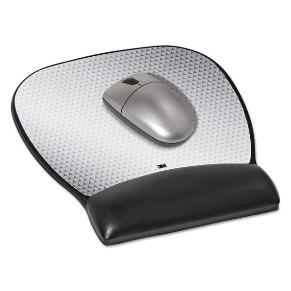 Antimicrobial Gel Large Mouse Pad with Wrist Rest, 9.25 x 8.75, Black - Image 2