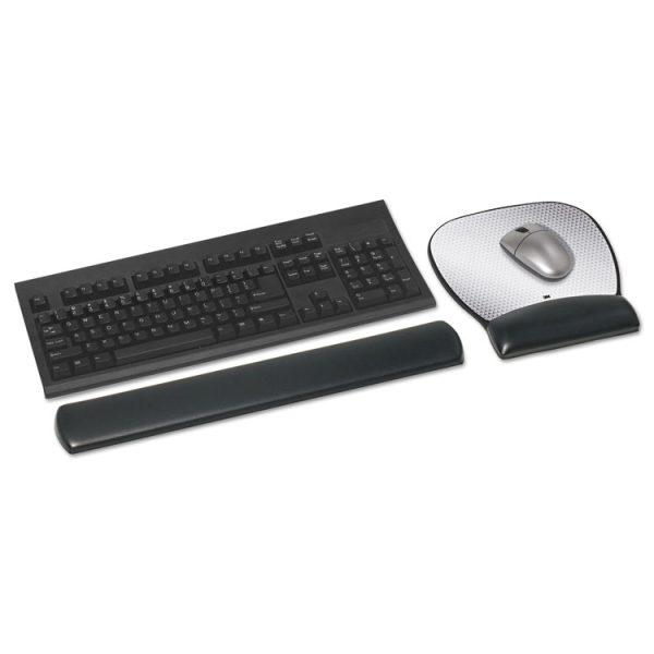 Antimicrobial Gel Large Mouse Pad with Wrist Rest, 9.25 x 8.75, Black - Image 3