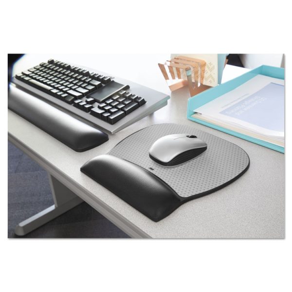 Antimicrobial Gel Large Mouse Pad with Wrist Rest, 9.25 x 8.75, Black - Image 4