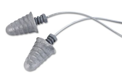 E-A-R Skull Screws Earplugs, Corded, 32 dB NRR, Gray, 120 Pairs