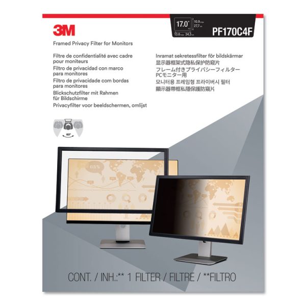 Framed Desktop Monitor Privacy Filter for 15" to 17" CRT/17" Flat Panel Monitors - Image 2