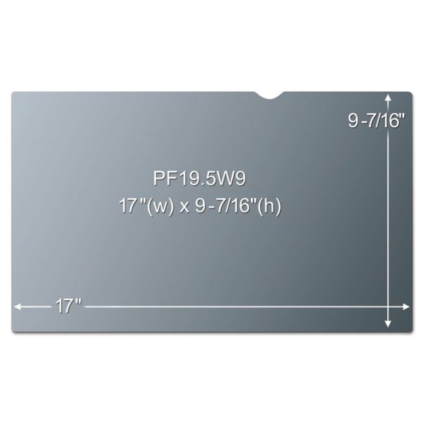 Frameless Blackout Privacy Filter for 19.5" Widescreen Flat Panel Monitor, 16:9 Aspect Ratio - Image 2