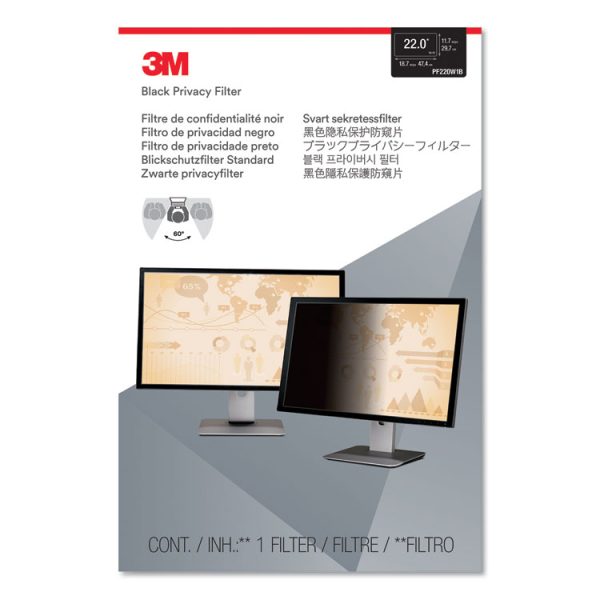 Frameless Blackout Privacy Filter for 22" Widescreen Flat Panel Monitor, 16:10 Aspect Ratio - Image 2