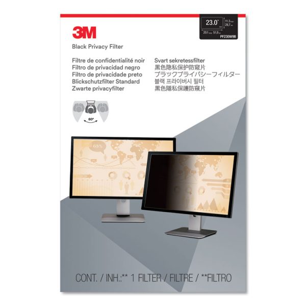 Frameless Blackout Privacy Filter for 23" Widescreen Flat Panel Monitor, 16:9 Aspect Ratio - Image 2