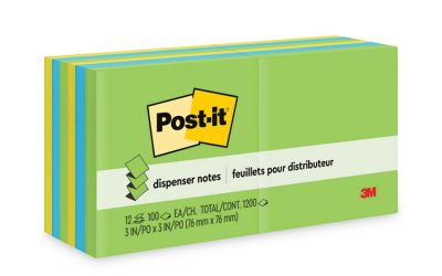 Original Pop-up Refill Value Pack, 3″ x 3″, Floral Fantasy Collection Colors, 100 Sheets/Pad, 12 Pads/Pack