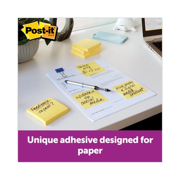 Original Pop-up Notes Value Pack, 3" x 3", (8) Canary Yellow, (6) Poptimistic Collection Colors, 100 Sheets/Pad, 14 Pads/Pack - Image 2