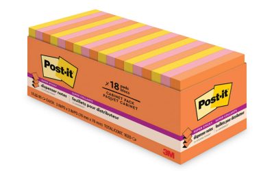 Pop-up 3 x 3 Note Refill, 3″ x 3″, Energy Boost Collection Colors, 90 Sheets/Pad, 18 Pads/Pack