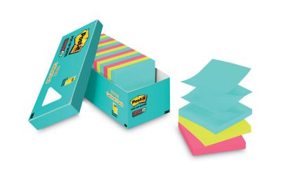 Pop-up 3 x 3 Note Refill Cabinet Pack, 3″ x 3″, Supernova Neons Collection Colors, 100 Sheets/Pad, 18 Pads/Pack