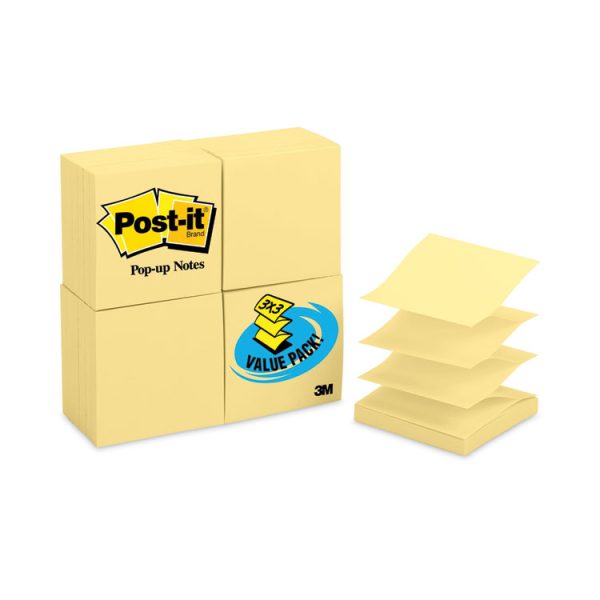 Original Canary Yellow Pop-up Refill Value Pack, 3" x 3", Canary Yellow, 100 Sheets/Pad, 24 Pads/Pack - Image 4