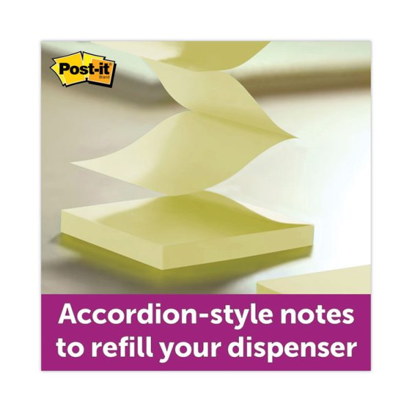 Original Recycled Pop-up Notes, 3" x 3", Canary Yellow, 100 Sheets/Pad, 12 Pads/Pack - Image 3