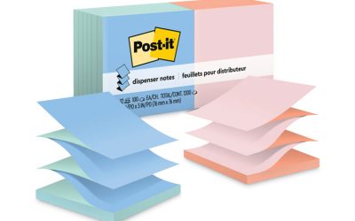 Original Pop-up Refill, Beachside Cafe Collection Alternating-Color Value Pack, 3″ x 3″, 100 Sheets/Pad, 12 Pads/Pack