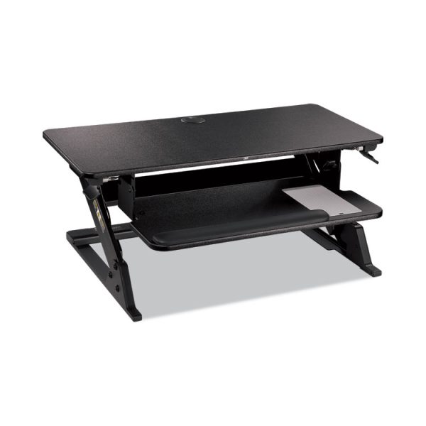 Precision Standing Desk, 35.4" x 22.2" x 6.2" to 20", Black - Image 3