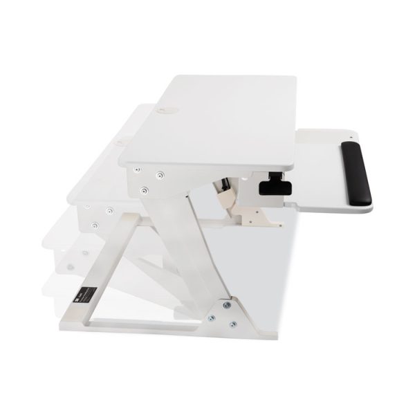 Precision Standing Desk, 35.4" x 23.2" x 6.2" to 20", White - Image 2