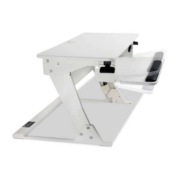 Precision Standing Desk, 35.4" x 23.2" x 6.2" to 20", White - Image 4