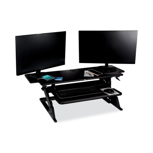 Precision Standing Desk, 42" X 23.2" X 6.2" To 20", Black - Image 4