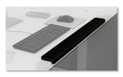 Gel Wrist Rest for Standing Desks, 30.13 x 3.25, Black