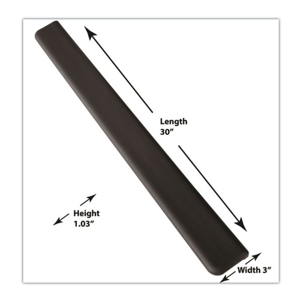 Gel Wrist Rest for Standing Desks, 30.13 x 3.25, Black - Image 7