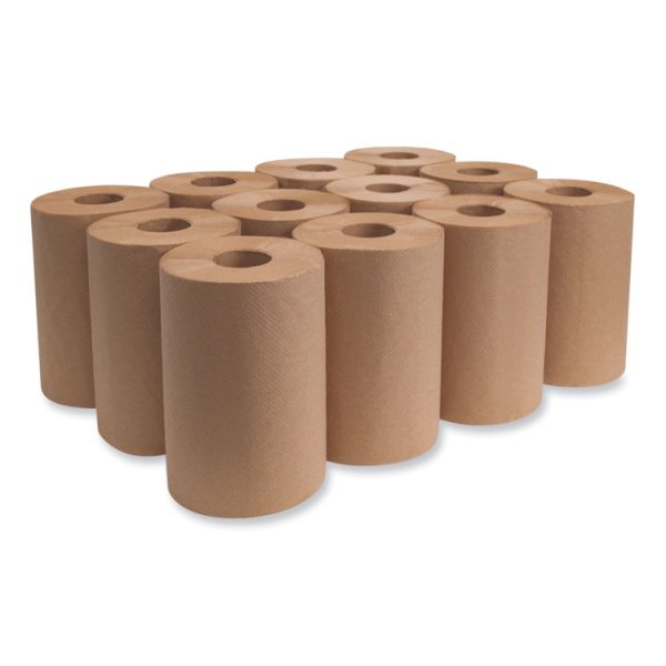 Morsoft Universal Roll Towels, 1-Ply, 7.88" x 300 ft, Brown, 12 Rolls/Carton - Image 4