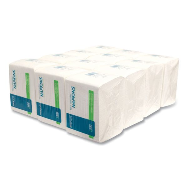 Morsoft 1/4 Fold Lunch Napkins, 1 Ply, 11.8" X 11.8", White, 6,000/carton - Image 4