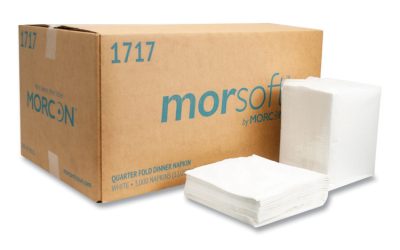 Morsoft Dinner Napkins, 1-Ply, 16 x 16, White, 250/Pack, 12 Packs/Carton