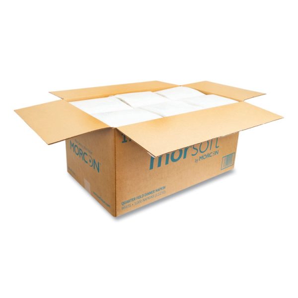 Morsoft Dinner Napkins, 1-Ply, 16 x 16, White, 250/Pack, 12 Packs/Carton - Image 3