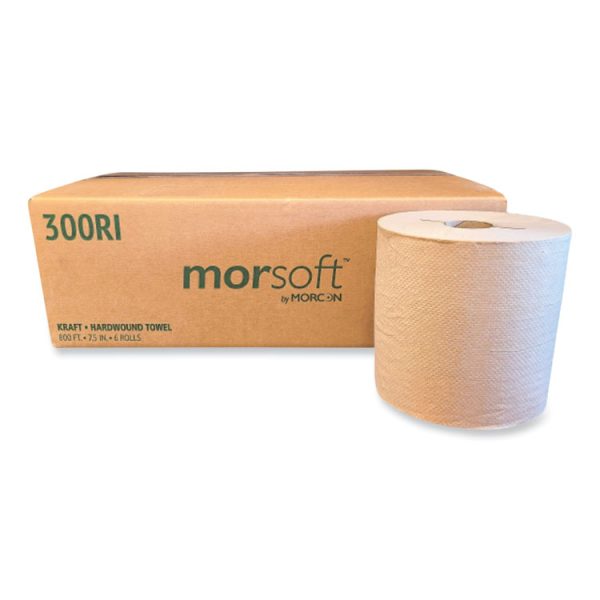 Morsoft Controlled Towels, I-Notch, 1-Ply, 7.5" x 800 ft, Kraft, 6 Rolls/Carton - Image 5