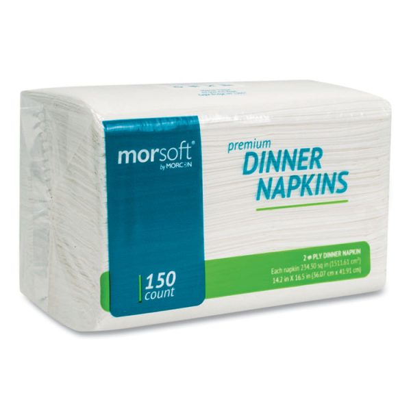 Morsoft Dinner Napkins, 2-Ply, 14.5 X 16.5, White, 3,000/carton - Image 5