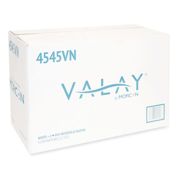Valay Interfolded Napkins, 1-Ply, White, 6.5 X 8.25, 6,000/carton - Image 2