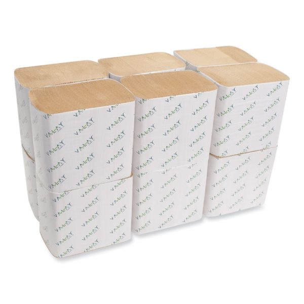 Valay Interfolded Napkins, 2-Ply, 6.5 X 8.25, Kraft, 6,000/carton - Image 3