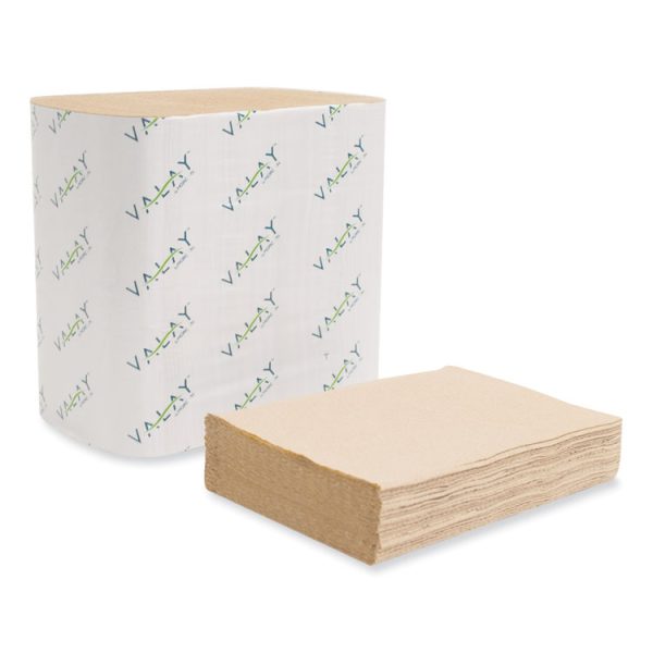 Valay Interfolded Napkins, 2-Ply, 6.5 X 8.25, Kraft, 6,000/carton - Image 4