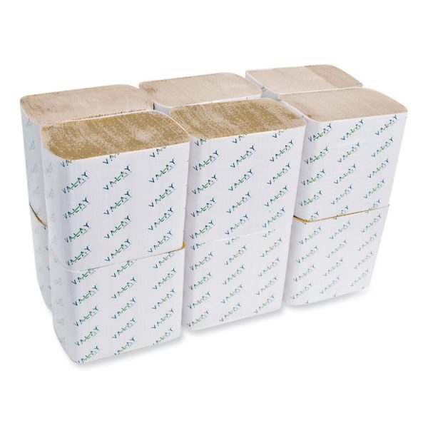 Valay Interfolded Napkins, 1-Ply, 6.3 X 8.85, Kraft, 6,000/carton - Image 4
