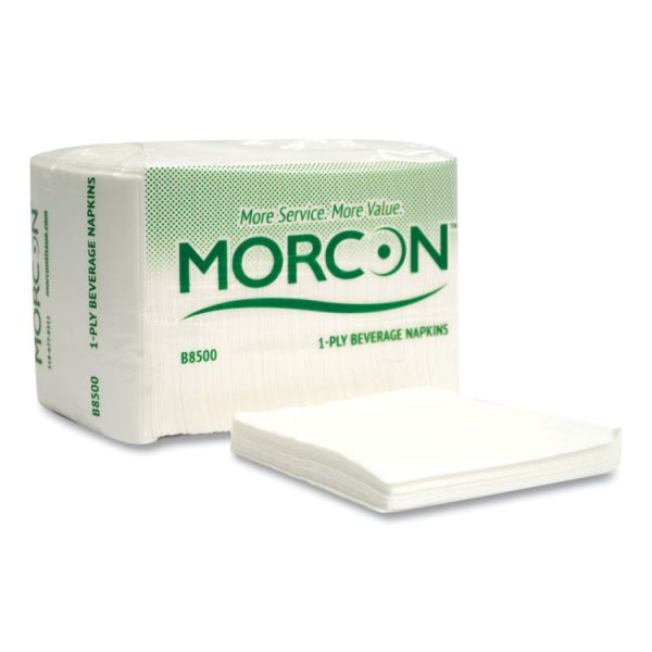 Morsoft Beverage Napkins, 9 X 9/4, White, 500/pack, 8 Packs/carton - Image 5