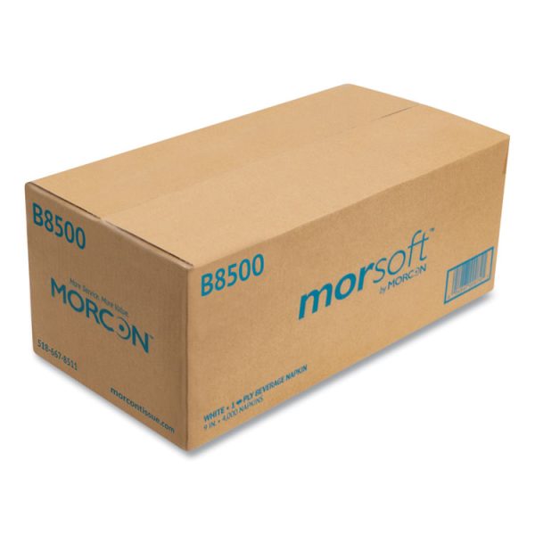 Morsoft Beverage Napkins, 9 X 9/4, White, 500/pack, 8 Packs/carton - Image 2