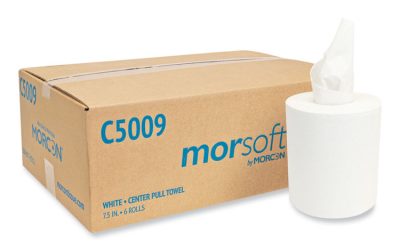 Morsoft Center-Pull Roll Towels, 2-Ply, 6.9″ dia, 500 Sheets/Roll, 6 Rolls/Carton