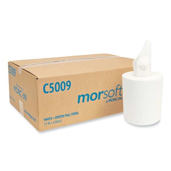 Morsoft Center-Pull Roll Towels, 2-Ply, 6.9" dia, 500 Sheets/Roll, 6 Rolls/Carton