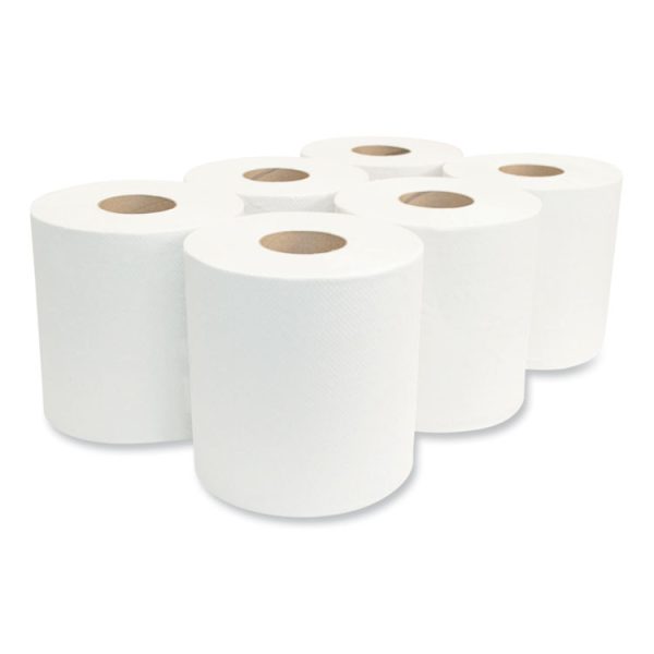 Morsoft Center-Pull Roll Towels, 2-Ply, 6.9" dia, White, 600 Sheets/Roll, 6 Rolls/Carton - Image 4