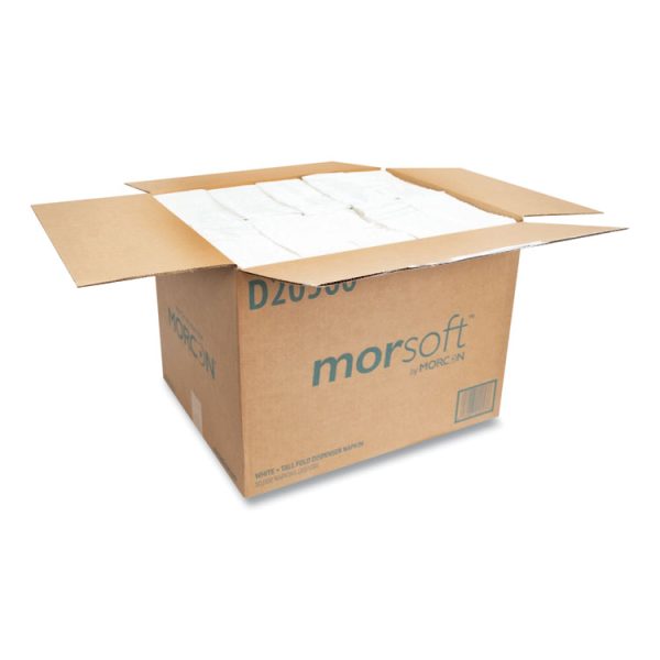 Morsoft Dispenser Napkins, 1-Ply, 6 x 13, White, 500/Pack, 20 Packs/Carton - Image 3