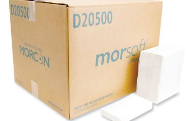 Morsoft Dispenser Napkins, 1-Ply, 6 x 13, White, 500/Pack, 20 Packs/Carton