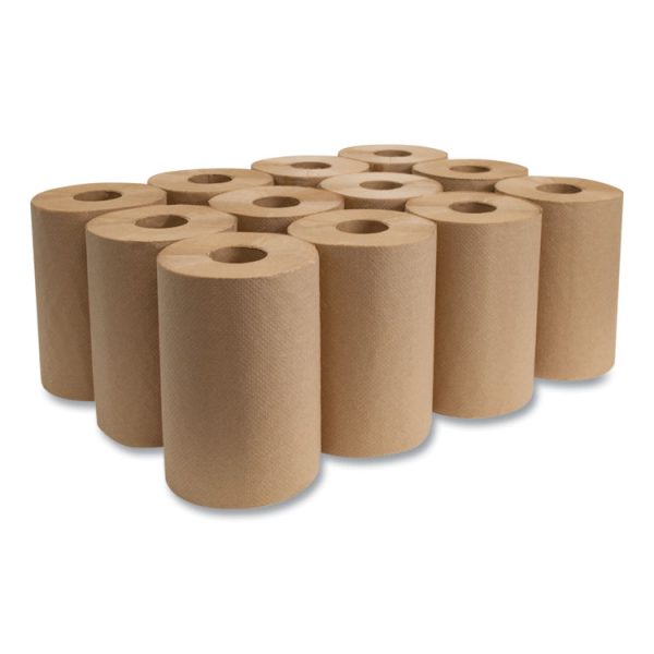 Morsoft Universal Roll Towels, 1-Ply, 8" x 350 ft, Brown, 12 Rolls/Carton - Image 4