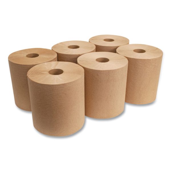 Morsoft Universal Roll Towels, 1-Ply, 8" x 800 ft, Brown, 6 Rolls/Carton - Image 4