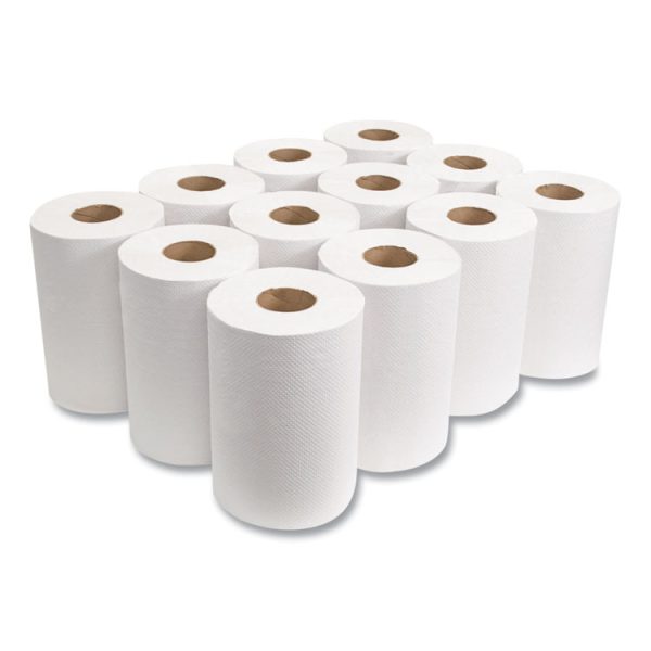 Morsoft Universal Roll Towels, 1-Ply, 8" x 350 ft, White, 12 Rolls/Carton - Image 4