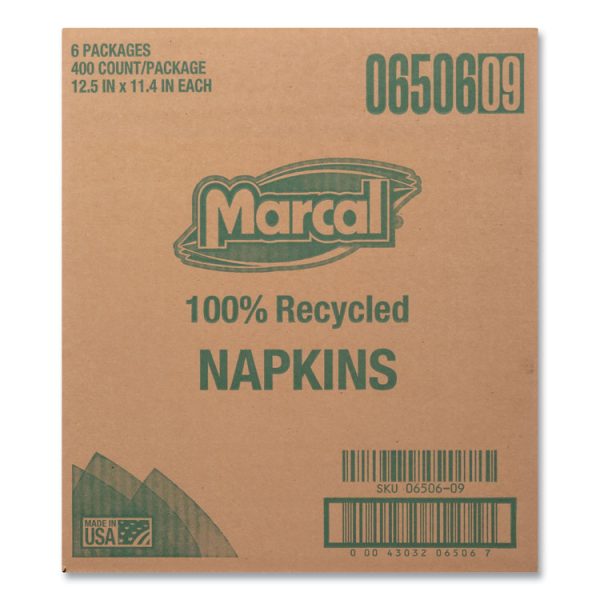 100% Recycled Luncheon Napkins, 11.4 X 12.5, White, 400/pack, 6pk/ct - Image 5