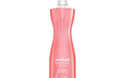 Dish Soap Pump, Hour-Glass Bottle Shape, Pink Grapefruit Scent, 18 oz Pump Bottle, 6/Carton