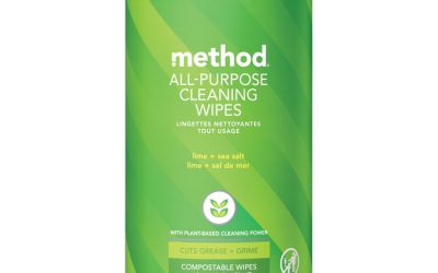 All Purpose Cleaning Wipes, 1 Ply, Lime and Sea Salt, White, 70/Canister, 6/Carton