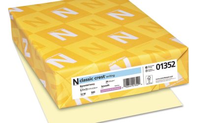 CLASSIC CREST Stationery, 24 lb Bond Weight, 8.5 x 11, Baronial Ivory, 500/Ream