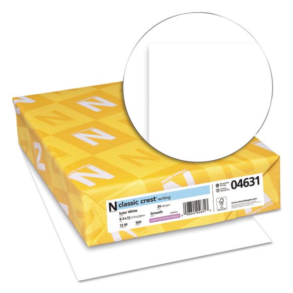 CLASSIC CREST Stationery, 97 Bright, 24 lb Bond Weight, 8.5 x 11, Solar White, 500/Ream - Image 2